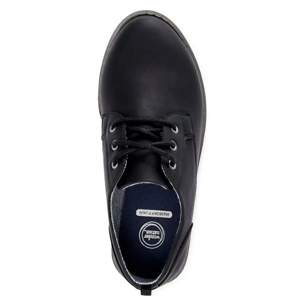 Big Boys Black Lace-up Oxford Dress Shoes Size 4